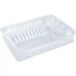 Dish drainer with drip tray ORION AVO000344 — universal countertop dish rack for plates, cups, utensils