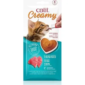 Влажное угощение для кошек Catit Creamy Tuna, тунец, 4 шт. в упаковке