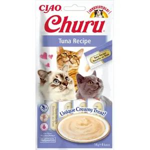 Лакомство-паста для кошек Inaba Foods CIAO Churu Tuna Recipe, тунец, 14 г
