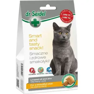 Лакомство для кошек dr seidel SMAKOŁYKI KOT PIĘKNA SIERŚĆ 50 г – кормовая добавка