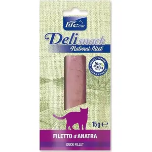 Cat Treats Life Pet Care LIFE CAT Boiled Duck Fillet 15 g, single-portion deli snack