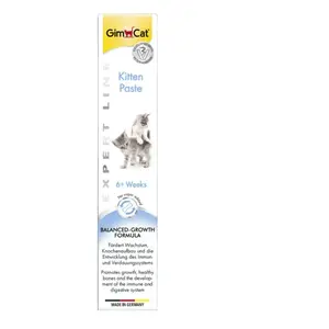 Pasta kaķēniem Gimcat Kitten Paste — veterinārs papildprodukts sirds, gremošanas un acu aprūpei