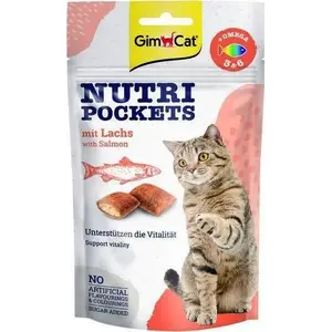 Gimcat Nutri Pockets kārums kaķiem 60 g Omega-3/6 lasis