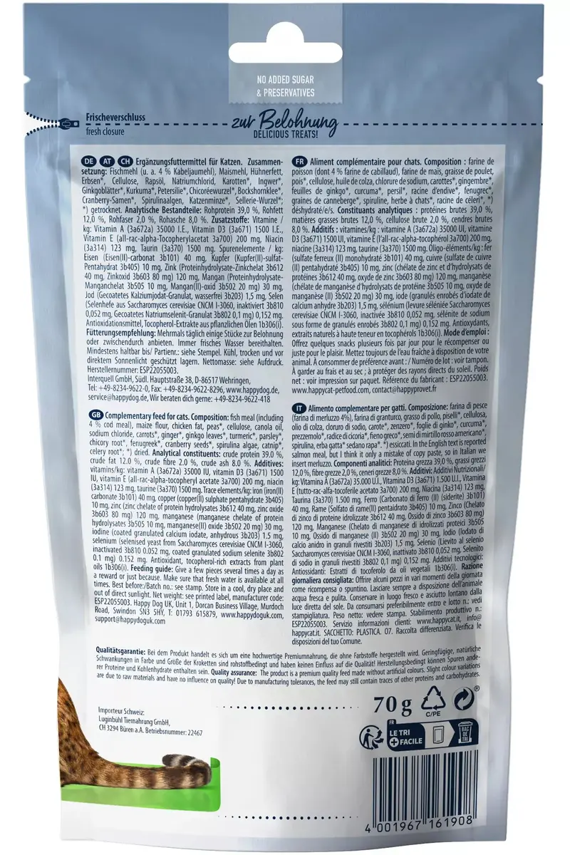 Happy Cat Culinary Crunchy Snack Sea code 70 г Photo 2