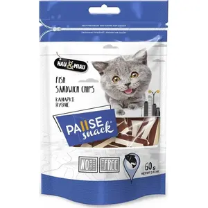 hau & miau Pausesnack рыбные сэндвичи лакомство для кошек 60 г