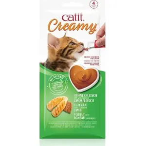 Wet Cat Treat Catit Creamy Chicken & Lamb 4 pcs — chicken and lamb flavors, single-serve pots