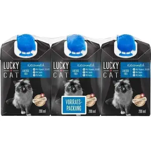 PENNY MARKT Lucky Cat wet cat food, milk recipe, 3 x 200 ml