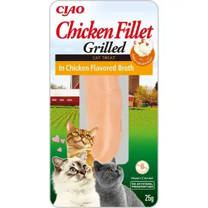 Влажный корм для кошек Inaba Foods Przysmak Филе курицы в курином бульоне 25 г