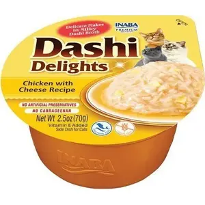 Влажный лакомство для кошек Inaba Foods Dashi Delights Курица с сыром 70 г