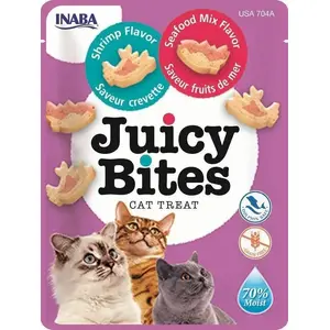 Влажное лакомство для кошек Inaba Foods Churu Juicy Bites Shrimp Seafood Mix 33,9 г