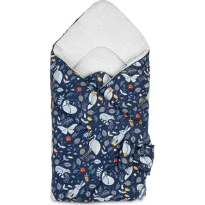 Baby Comfort Wedge Sensillo rożek wafelkowy 75x75 cm – Kraina Zwierząt, grey