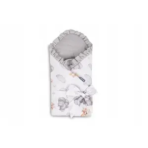 Muslin Baby Swaddle/Tufted Wrap Sensillo Teddy Gray 75x75 cm