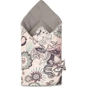 Baby swaddle/sleeping wrap Sensillo ROŻEK WAFEL INDIE GRAFITOWY 75x75 cm