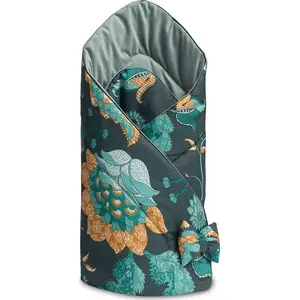 Детский конверт Sensillo Velvet Paradise 75×75 см — рожек/укутывающий плед изумрудный
