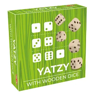 Dice game TACTIC Trendy Yatzy — 5 dice set with score pad, cube dice, adult & child, 124×38×124 mm