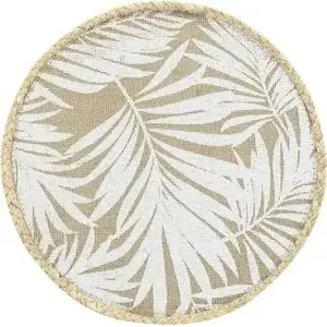 Round Placemats Douceur d'Interieur Palam cream Ø 38 cm — table protector, single piece
