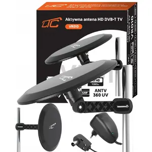 Aktīvā āra 360° omni TV antena LTC VR010 DVB‑T, 4K ar LTE filtrēšanu