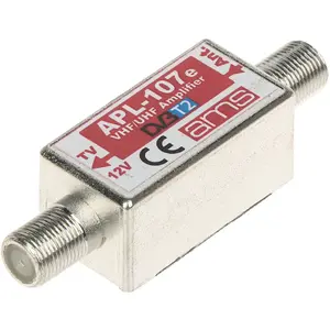 Antenas pastiprinātājs AMS APL-107E — RTV antenas signāla pastiprinātājs (iekštelpai/ārpusei)