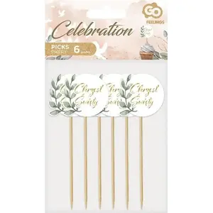 GoDan decorative paper leaves set for christening cards, 6 pieces