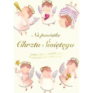 Greeting Card HENRY Karnet A5 Chrzest - Aniołki (A5 size, baptism card)