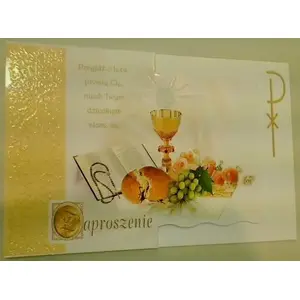 Invitation cards Panorama Zaproszenia Komunia (10 pcs) — pack of 10 communion invitations
