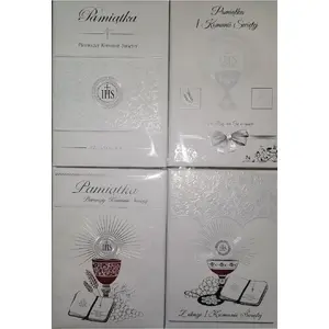 Commemorative Communion Card A5, Panorama, gold-foil accents, assorted designs