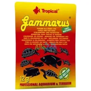 Tropical GAMMARUS TOREBKA 12 g — frozen dried gammarus shrimp feed for tropical and marine fish, 12g pouch