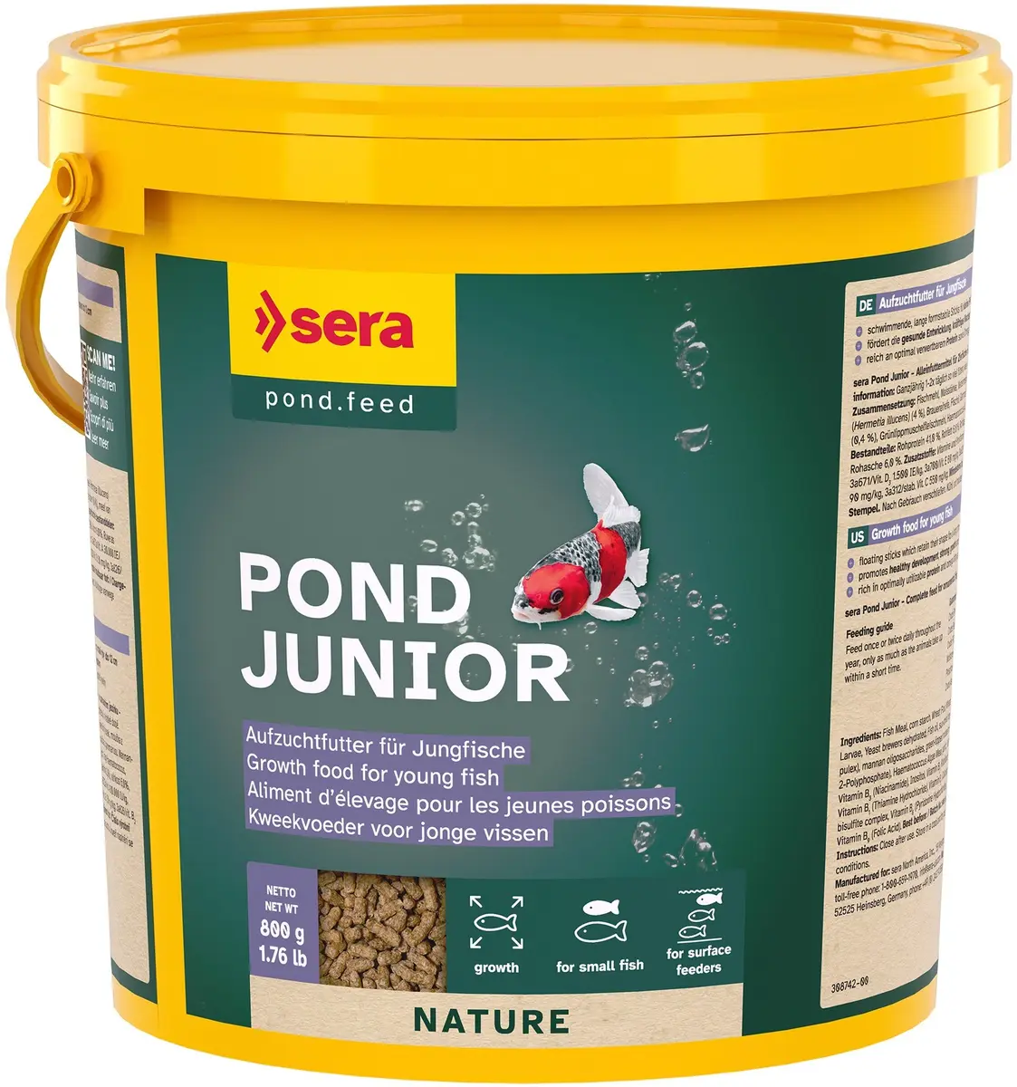Granulēts barības sera Pond Junior 3