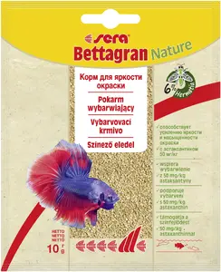 Корм для аквариумных рыб гранулы sera Bettagran Nature, 10 г, с витаминами A, B1, B2, C, D3, E