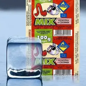 Katrinex мороженая личинка комара (очотка) с чесноком 100 г — корм для рыб, аквариум и пруд