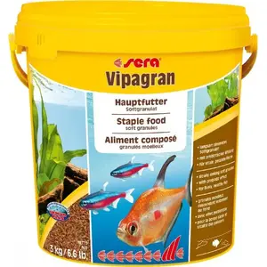 Корм Sera Vipagran Nature гранулы 3 кг / 10 л базовый рацион для аквариумных рыб