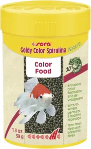 Корм для прудовых рыб sera Goldy Color Spirulina Nature — 39 г, витамины A/B/C/D/E, макс. 5,7% клетчатки