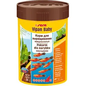 Корм для рыб sera VIPAN BABY, влажная паста для мальков и мелких тропических рыб, 100 мл