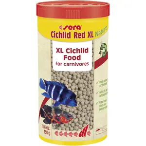 Корм для аквариумных рыб sera Cichlid Red XL Nature — гранулы, 0,33 кг (1 л), витамины A/B1/B2/C/D3/E