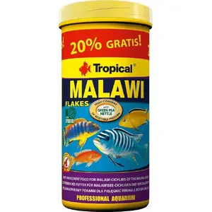 Fish food Tropical Malawi 500 ml + 20% gratis — Tropical flake/pellet food for Lake Malawi cichlids