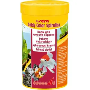 Корм для рыб sera Goldy Color Spirulina Nature 250 мл гранулы для золотых рыбок