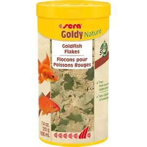 Корм для рыб sera Goldy Nature 10 л — премиальные хлопья для декоративных рыб