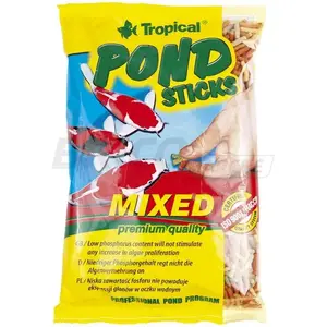Корм для прудовых рыб Tropical POND STICKS MIXED 1000 мл — смесь палочек для декоративных прудовых рыб