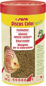 Корм для рыб sera Discus Color Nature — хлопья для дискусов с витаминами, 0.105 кг (0.25 л)