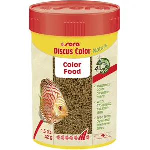 Корм для рыб sera Discus Color Nature — витамины A,B1,B2,C,D3,E, 42 г, влажность 5%