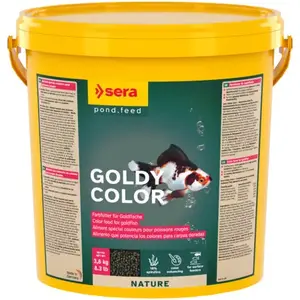 Сухой корм для прудовых рыб sera Goldy Color гранулы, спирулина 10%, рыбная мука, 3.8 кг (10 л)