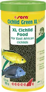 Корм для рыб сухой sera Cichlid Green XL Nature гранулы 0.35 кг (1 л) с витаминами A,B1,B2,C,D3,E