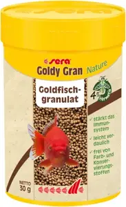 Корм для аквариумных рыб сухой sera Goldy gran Nature гранулы 0.03 кг (0.1 л) — 33% белка, 6.9% жира