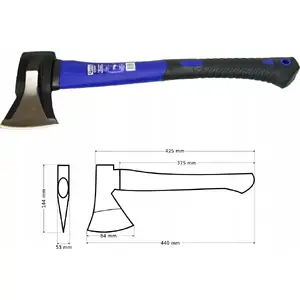 Топор GEKO G72231 для колки, ручка из пластика, масса головы 1 кг