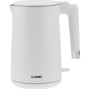 Electric kettle TOYA LUND 1.5 L white cool-touch — model 68207