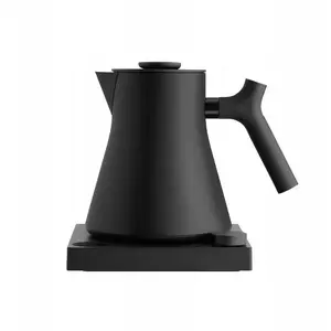 Electric kettle FELLOW Corvo EKG PRO — matte black with walnut-color handle