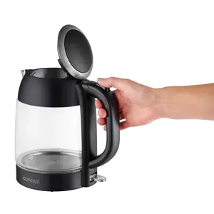 Electric kettle Concept Solution RK4082 — 1.7 L, 2200 W, glass and stainless steel, black