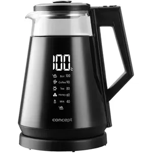 Электрический чайник Concept Solution RK4170, 1.7 л, 1700 Вт, стекло/пластик, чёрный