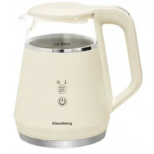Electric kettle Klausberg KB-7893 cream — compact cordless countertop kettle