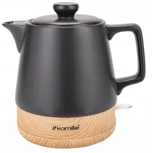 Ceramic electric kettle No name model KAMI-CZ-003-82 — 1 L, 1200 W, black